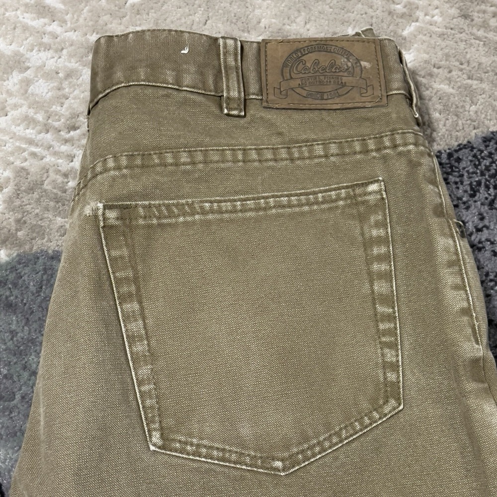 Cabelas Brush Guard Pants Men‎ 33x32 Brown Canvas Nylon Hunting Fishing Workwear - Picture 15 of 16